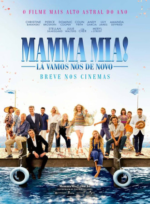Pôster e capa do filme Mamma Mia! Lá Vamos Nós de Novo (2018) em HD e Alta Resolução